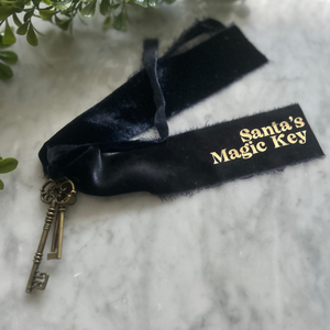 Limited Edition Santas Crushed Velvet Magic Keys - Navy + Gold