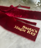 Limited Edition Santa’s Crushed Velvet Magic Keys - Ruby + Gold
