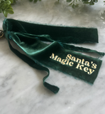 Limited Edition Santas Crushed Velvet Magic Keys - Green + Gold