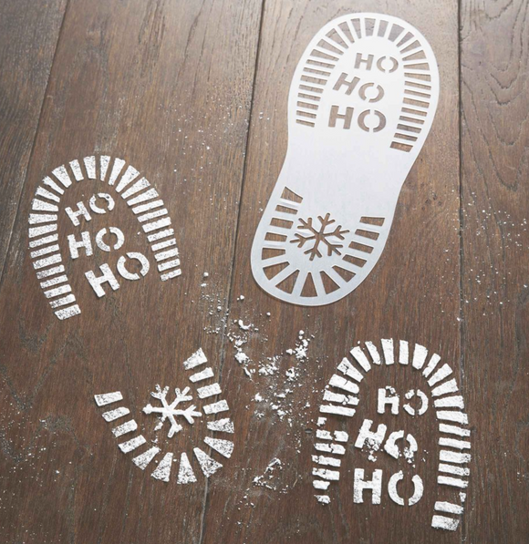 Santa Feet Stencils Plastic