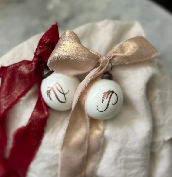 Vintage Brass Bauble Ceramic Glaze
