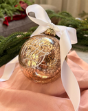 Gold Mercury Vintage Hand lettered Personalised Christmas Bauble