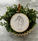 Kids Drawing Fabric Heirloom Hoops