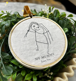 Kids Drawing Fabric Heirloom Hoops