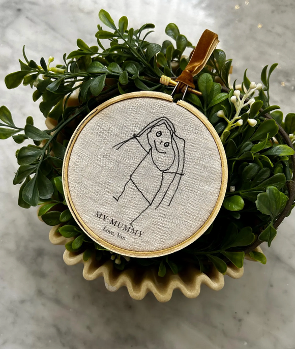 Kids Drawing Fabric Heirloom Hoops