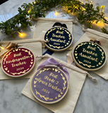Teacher Gift Luxe Velvet Hoop