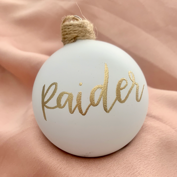 Personalised Matte Glass Bauble