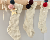 Knitted Ivory Christmas Stocking