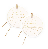Latte + Gold Christmas Gift Tags
