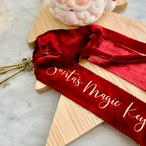 Santa’s Crushed Velvet Magic Keys - Red+ Gold
