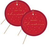 Red + Gold Christmas Gift Tags