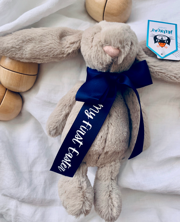 My first Easter Bunny Small Navy Ribbon Chalk Co