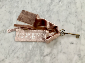 Easter Bunnys Magic Key - Mauve + Silver
