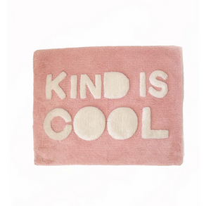 Kind is Cool Pink + White Bath Mat