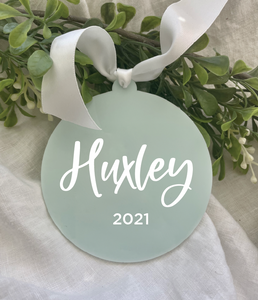 Seafoam Acrylic Bauble Christmas Decoration