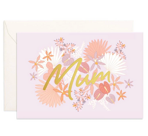 Mum Floral Mini Greeting Card