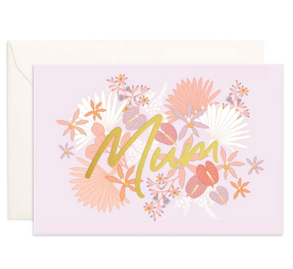 Mum Floral Mini Greeting Card