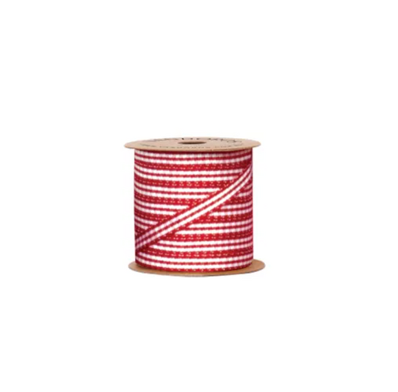 Gingham Ribbon Roll - Red