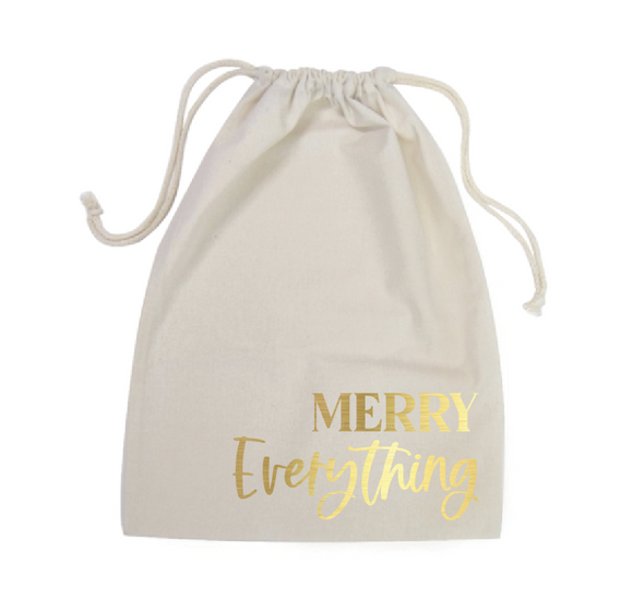 Merry Everything Calico Pouch