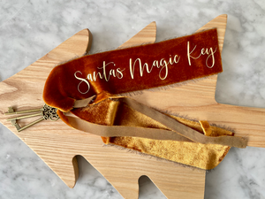 Santa’s Crushed Velvet Magic Keys - Gold on Gold