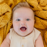Crochet Baby Blanket - Tumeric