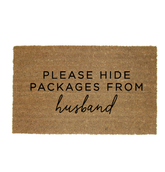 Please hide packages from Husband