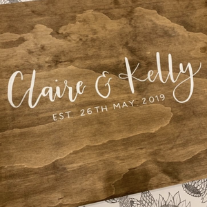 Wooden Guestbook sign