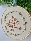 Hand stitched First Christmas Decoration