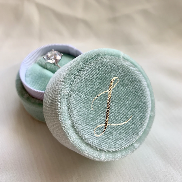Mint Velvet Monogramed Ring Box