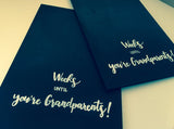 Weeks Until You're Grandparents / baby birth announcement / grandparent baby reveal / chalkboard / baby