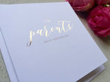 To my Parents on my Wedding Day - Rose Gold Foil Card