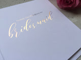 Thank you for being my bridesmaid - Rose Gold Foil Card