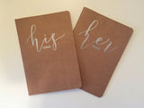 Embossed Vow Book / His and Hers Vow Book