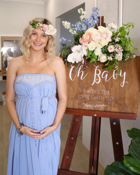 Oh Baby - Baby shower wooden welcome sign