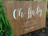 Oh Baby - Baby shower wooden welcome sign