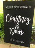Modern Chalkboard Wedding Welcome Sign
