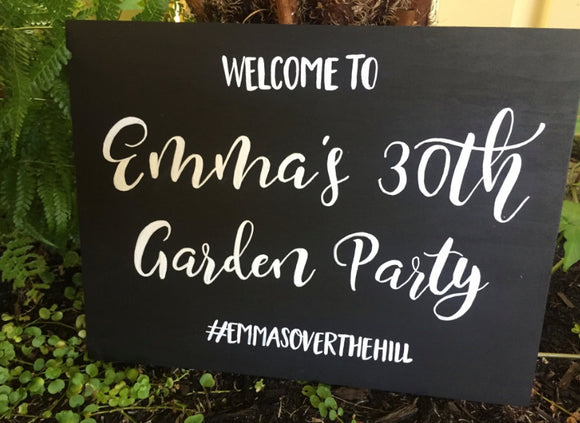 Welcome Sign - 30th Birthday Party