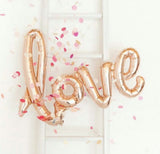 Rose Gold 'Love' Script Balloon