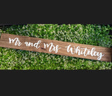 Mr and Mrs Freestanding Table Sign