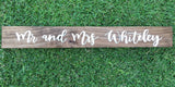 Mr and Mrs Freestanding Table Sign