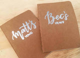 Personalised Embossed Vow Books