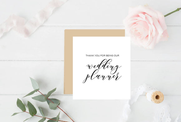 Thank You for being our Wedding Planner - Wedding Bridal Card