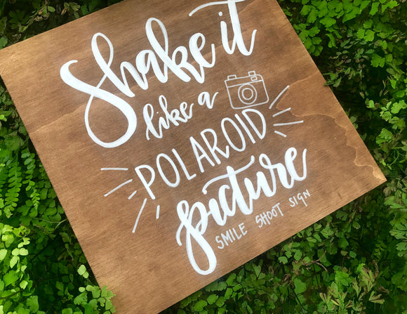 Shake it like a Polaroid Picture Guestbook sign
