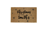 Christmas at the - Personalised Doormat with Stars