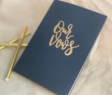 Navy Blue and Gold Vow Book