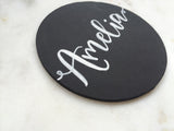 Personalised custom coasters | chalkboard coasters / calligraphy / hand lettering /gold / copper/ white