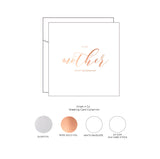 To my Mother on my Wedding Day - Rose Gold Foil Card